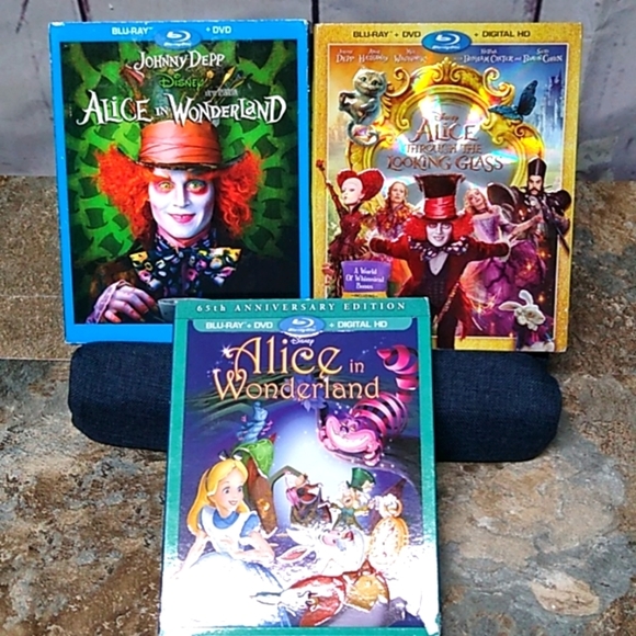 Disney Other - Alice in Wonderland 3 blu-ray + dvd combo